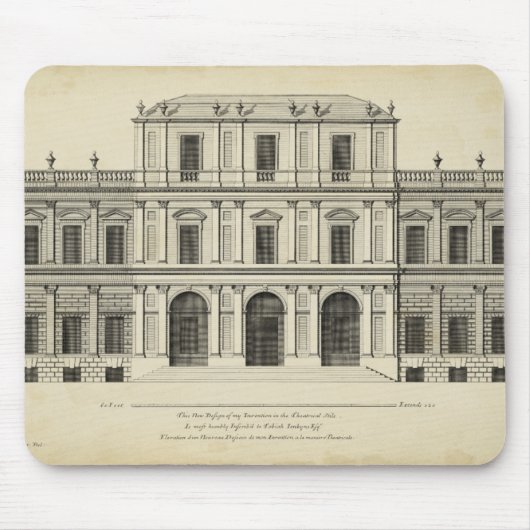 Tapis De Souris Façade de style théâtral de Colen Campbell (Devant)