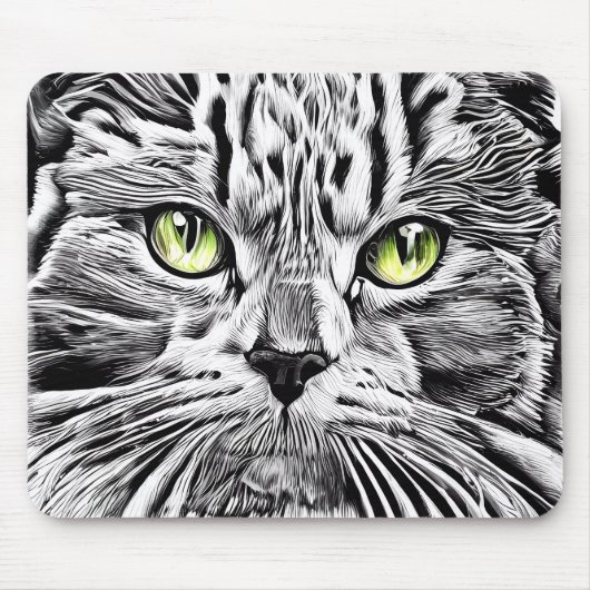 Tapis De Souris Face de chat (Devant)