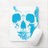 Tapis De Souris Face du crâne bleu (Avec souris)