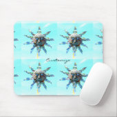 Tapis De Souris faces solaires sur le Thunder_Cove bleu (Avec souris)