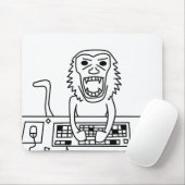 Tapis de souris fâché de singe (Avec souris)