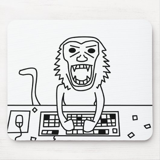 Tapis de souris fâché de singe (Devant)