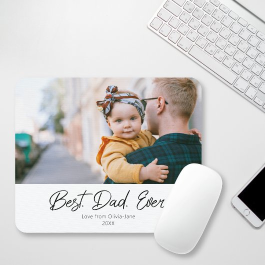 Tapis De Souris Facile Meilleur Papa Jamais Une Photo Mousepad