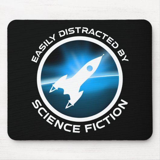 Tapis De Souris Facilement Distrait Par La Science-Fiction (Devant)