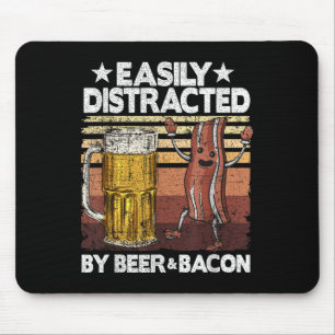Tapis De Souris Facilement Distrait Par La Viande De Porc De Bacon