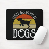Tapis De Souris Facilement Distrait Par Les Chiens (Avec souris)