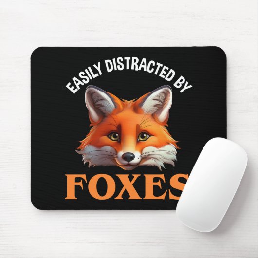 Tapis De Souris Facilement Distrait Par Les Renards (Avec souris)