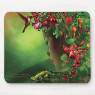 Tapis De Souris Fae dans le casquette Mousepad de fleur