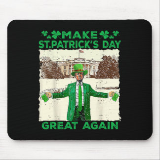 Tapis De Souris Faire à nouveau grande la Saint-Patrick Funny Trum
