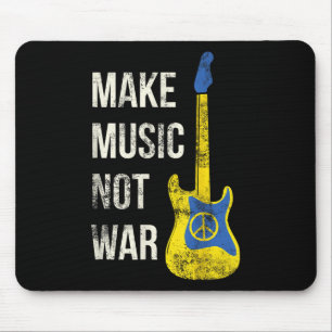 Tapis De Souris Faire de la musique pas de guerre Vintage Guitare