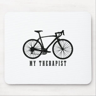 Tapis De Souris Faire du vélo avec mon vélo de route drôle Therast