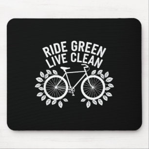 Tapis De Souris Faire du vélo dans la nature en respectant l'envir