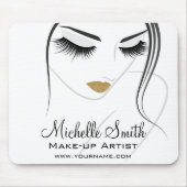 Tapis De Souris Faire face à de longs cils Lash Extensions (Devant)