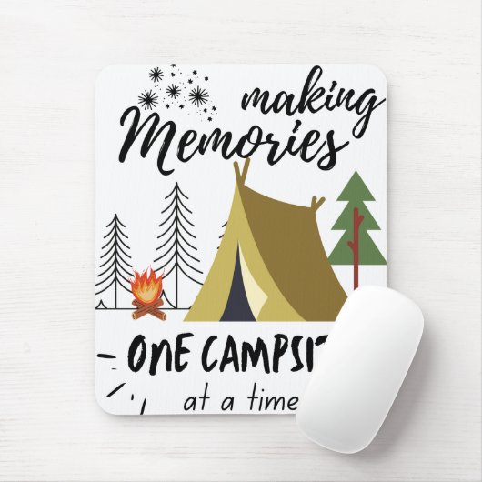 Tapis De Souris Faire Souvenir Un Camping À La Fois Camping (Avec souris)