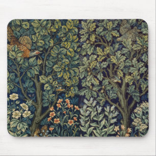 Tapis De Souris Faisan d'arbre boisé William Morris