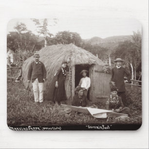 Tapis De Souris Faisant Tappa, un tissu indigène, c.1875 (photo d