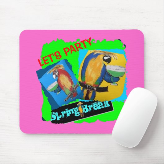 Tapis De Souris Faisons la fête - Perroquets (Avec souris)