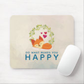 Tapis De Souris Faites ce qui vous rend heureux Renard dormant ave (Avec souris)