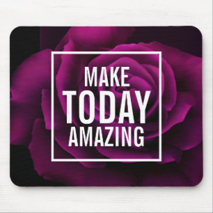 Tapis De Souris Faites de cette journée une Rose Violette Inspiran