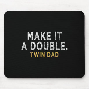 Tapis De Souris Faites-En Un Double - Future Papa Of Twins Drôle C