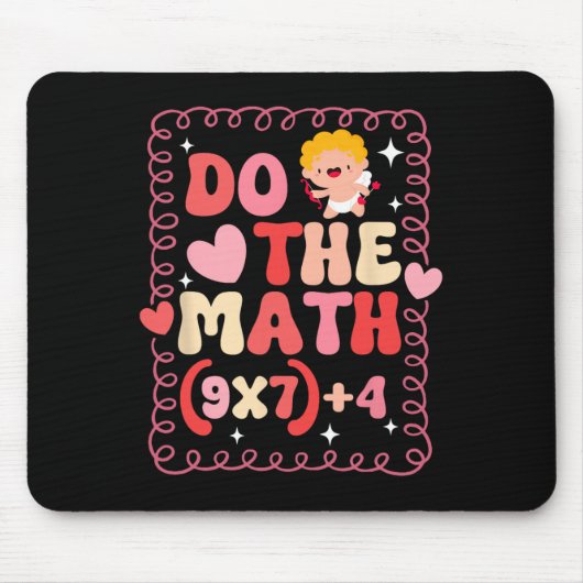 Tapis De Souris Faites l'équation mathématique Saint-Valentin Prof (Devant)