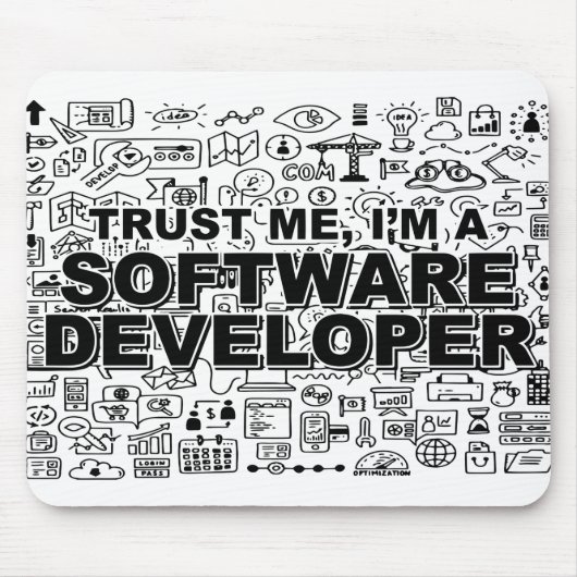 Tapis De Souris Faites-moi confiance Je suis un développeur de log (Devant)