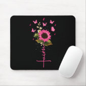 Tapis De Souris Faith Cross Cancer du sein Sensibilisation Don chr (Avec souris)