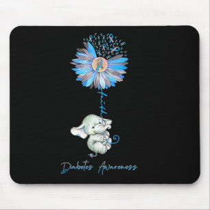Tapis De Souris Faith Cute Elephants Tournesol Diabète Sensibilisa
