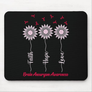 Tapis De Souris Faith Hope Cerveau Aneurysme Sensibilisation Mois 