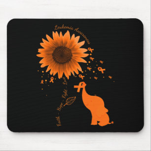 Tapis De Souris Faith Hope combattre l'amour Eléphant Leucémie de 