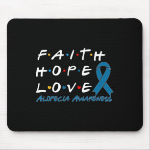 Tapis De Souris Faith Hope Love Alopecia Awareness 2