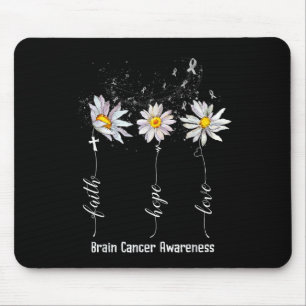 Tapis De Souris Faith Hope Love Cerveau Cancer Sensibilisation Che