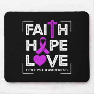 Tapis De Souris Faith Hope Love Epilepsy Awareness