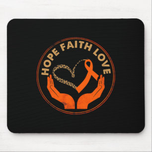 Tapis De Souris Faith Hope Love Leukemia Sensibilisation Coeur Ora