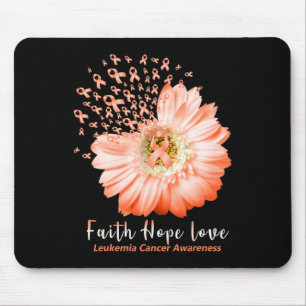 Tapis De Souris Faith Hope Love Leukemia Sensibilisation Orange Ru