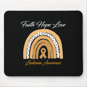 Tapis De Souris Faith Hope Love Leukemia Sensibilisation Ruban Ora