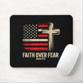Tapis De Souris Faith Over Fear American Flag (Avec souris)
