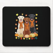 Tapis De Souris Fall Autumn Pumpkin Labrador Retriever Thanksgivin (Devant)
