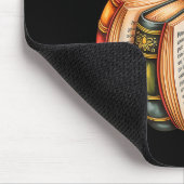 Tapis De Souris Fall Book Pumpkin Fall Librarians Bookworm Teacher (Coin)