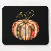 Tapis De Souris Fall Book Pumpkin Fall Librarians Bookworm Teacher (Devant)