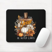 Tapis De Souris Fall For Jesus He Never Leaves Pumpkin Flower Jesu (Avec souris)