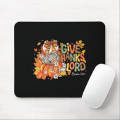 Tapis De Souris Fall Pumpkin Thanksgiving Christian Give Thanks To (Avec souris)