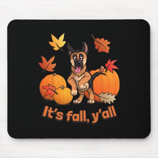 Tapis De Souris Fall Yall German Shepherd Puppy (Devant)