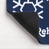 Tapis De Souris Falling Snowflakes Vacances Mousepad, Bleu foncé (Coin)