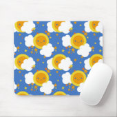 Tapis De Souris Falln Kawaii Moon, Étoiles, Soleil (Avec souris)