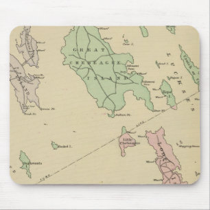 Tapis De Souris Falmouth Foreside, îles adjacentes, baie de Casco