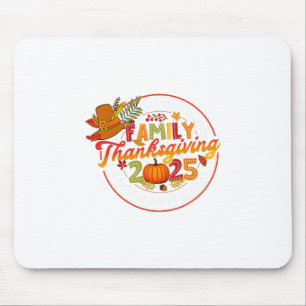 Tapis De Souris Famille Action de grâce 2025 Reconnaissant Automne