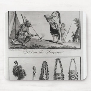 Tapis De Souris Famille, bras et ornements Iroquois