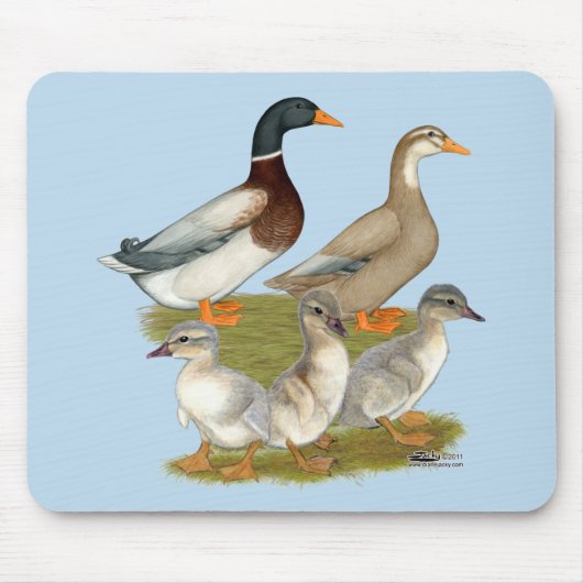 Tapis De Souris Famille de canards de Saxe (Devant)