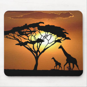Tapis De Souris famille de girafe